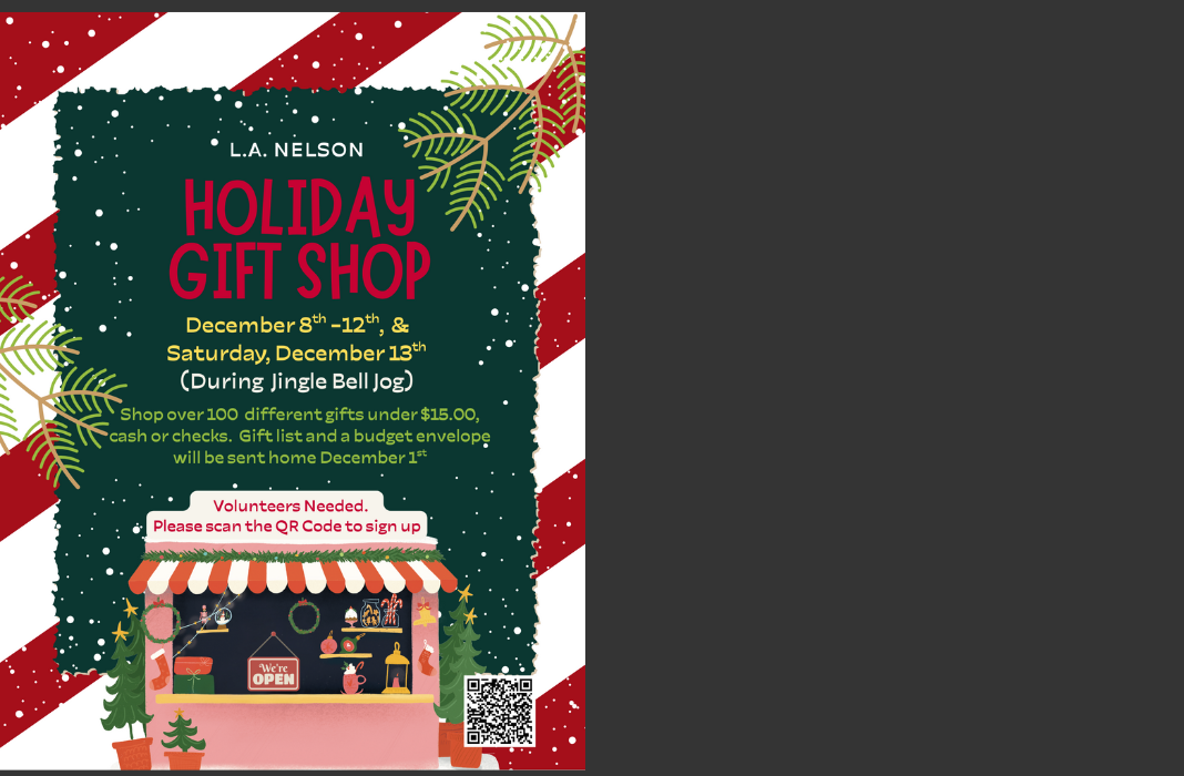  Holiday Gift Shop Dec. 8-13th